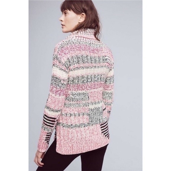 Anthropologie Sparrow Wool Blend Marled Cowl Neck Sweater Size Small - Picture 3 of 11